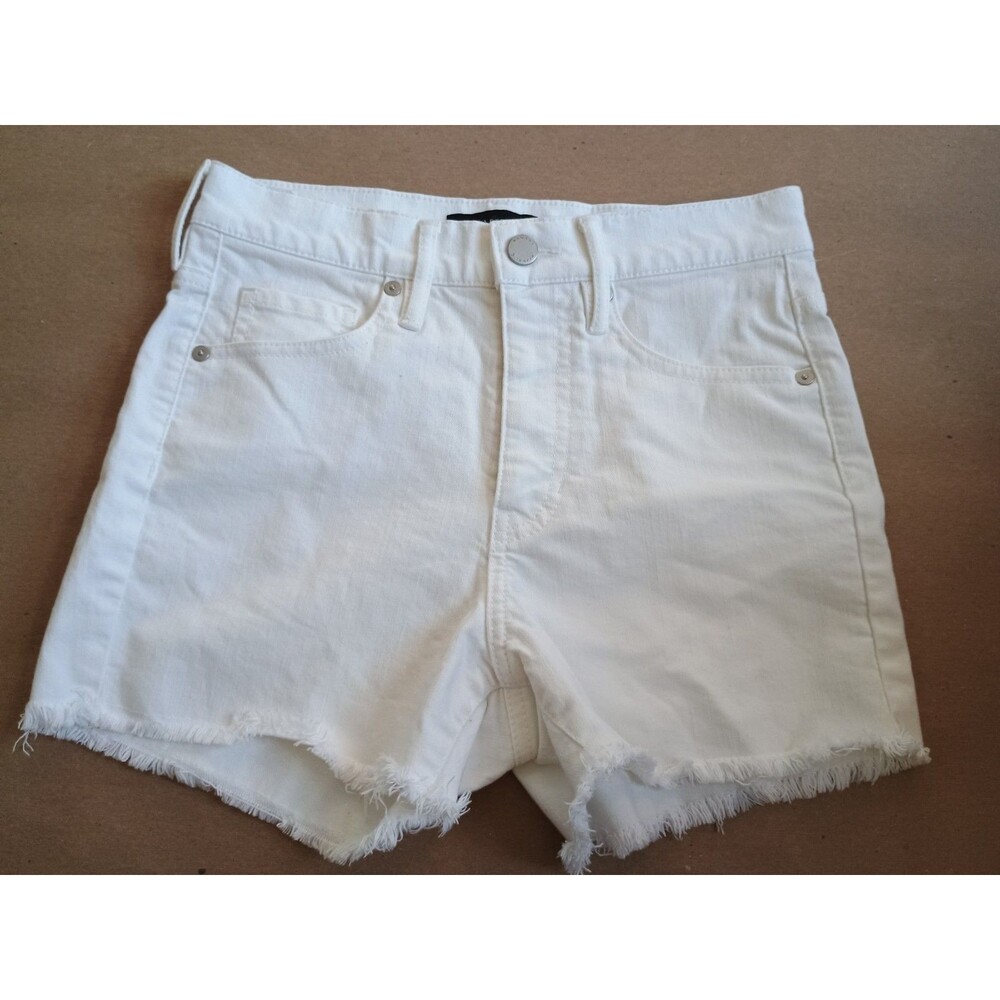 Banana Republic Ladies White Jean Shorts High Rise 3" Size 25